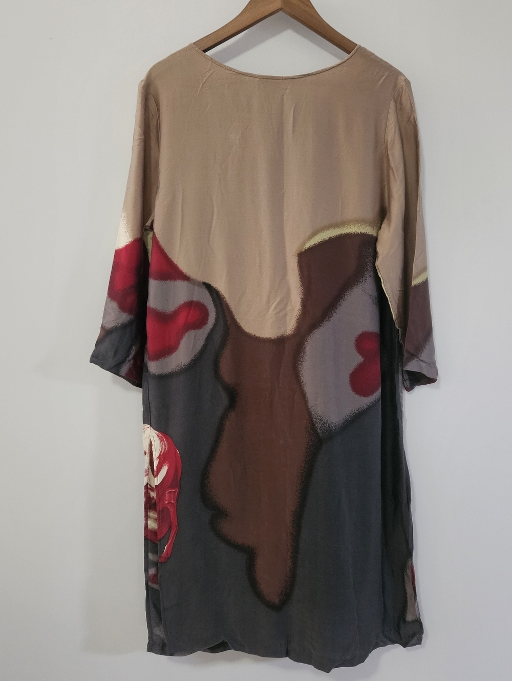 Neiman Marcus 100% Silk Horse Print Tunic Dress Large - Picture 2 of 7